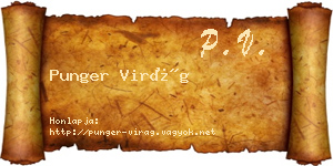 Punger Virág névjegykártya